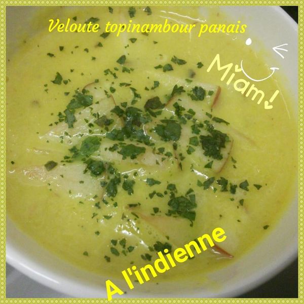 VELOUTE DE TOPI PANAIS A L'INDIENNE