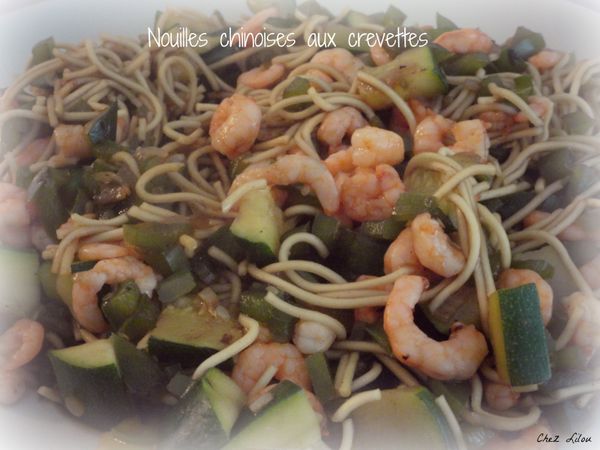 Nouilles chinoises aux crevettes