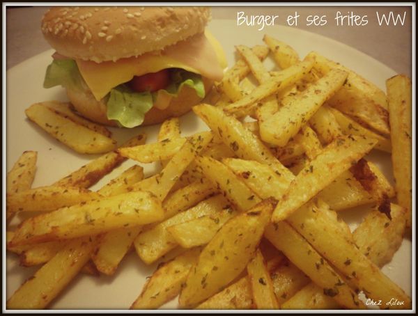 Burger et ses frites légères façon Weight Watchers