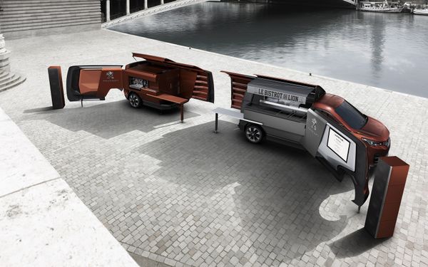 Le Food truck de Peugeot à l'exposition universelle de Milan.