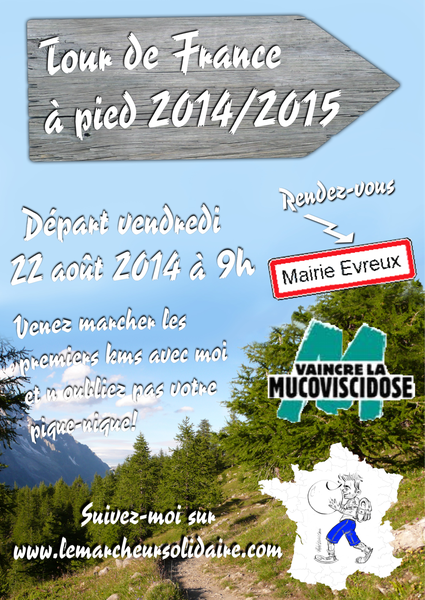 Le tour de France 2014/2015 de Julien WIART pour « Vaincre la mucoviscidose »