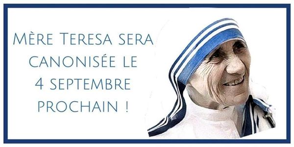 Mère Teresa est canonisée à Rome ce dimanche 4 septembre 2016
