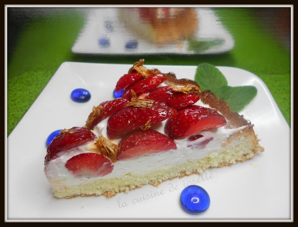 tarte aux fraises crème fouettée / mascarpone