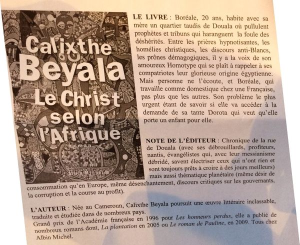Christ-selon-l’Afrique : LE LIVRE DE CALIXTHE VIENT DE SORTIR