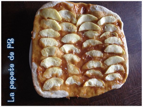 pizza pommes/ caramel au beurre salé
