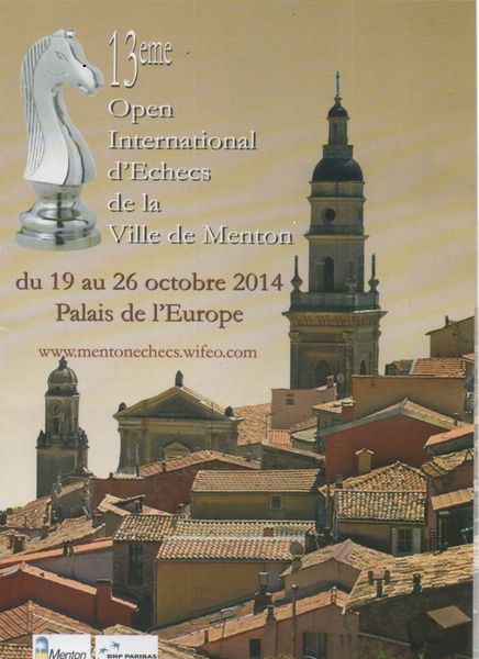 13e OPEN INTERNATIONAL D’ECHECS DE LA VILLE DE MENTON