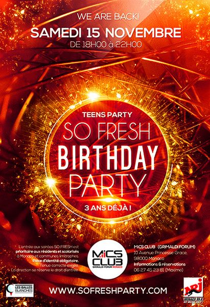 MICS: La plus grosse Teens Party d’Europe le 15 novembre prochain au Grimaldi Forum