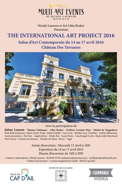 Cap d'Ail: L’INTERNATIONAL ART Project 2016», organisé par Multi Art Events By Wendy Lauwers Monaco et Art Libia Bosker Amsterdam