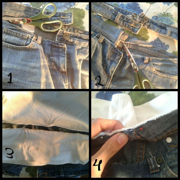 Transformer son vieux jean en pantalon de grossesse
