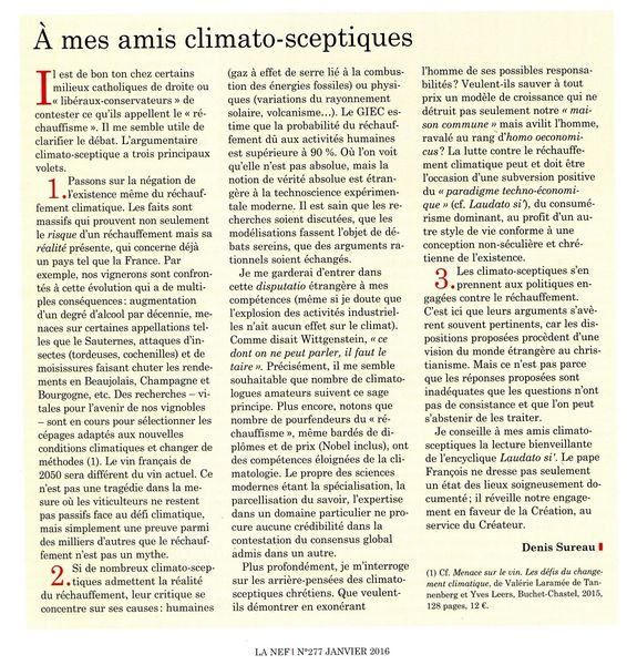 La Nef s'interroge sur la COP21