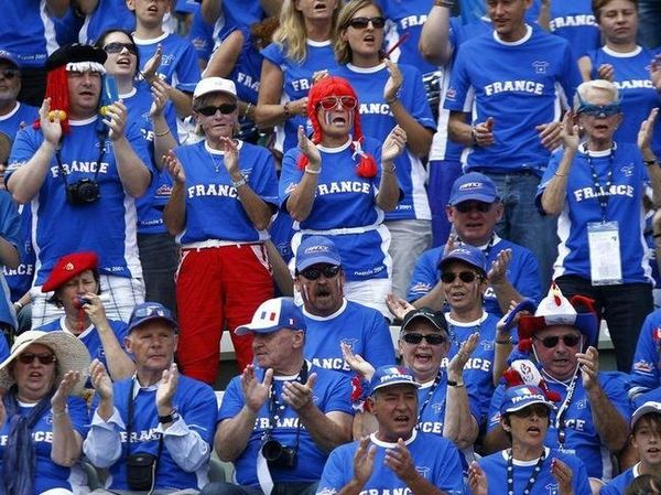 Les supporters français de la coupe Davis
