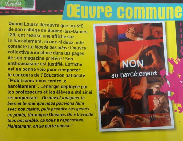 Un article contre le harcèlement!