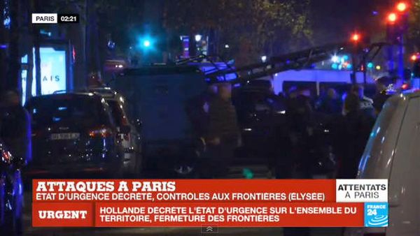 Attentats terroristes à Paris : État d'urgence décrété