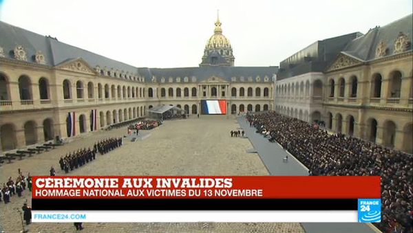 Cérémonie d'hommage national aux victimes des attentats du 13 novembre 2015