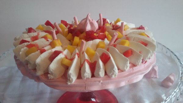 Pavlova saveur bubble-gum