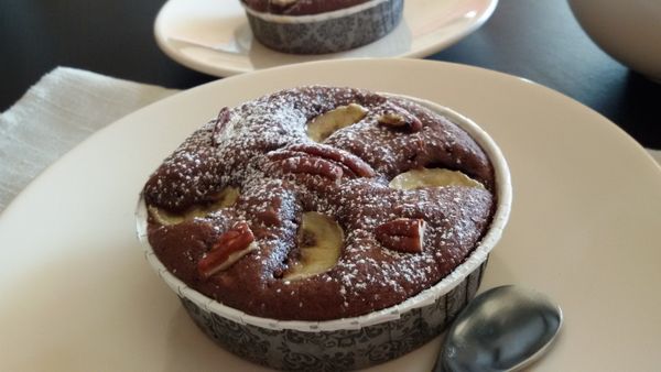 Moelleux choco-banane et noix de pécan