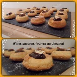 Mini-savarins fourrés au chocolat