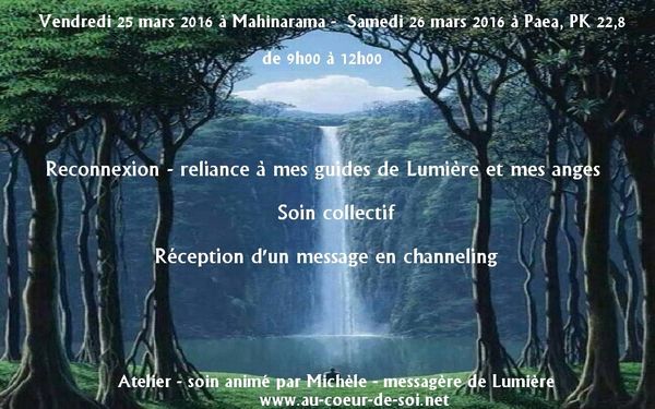Atelier - soin collectif "Reconnexion - reliance à mes guides de Lumière et mes anges"