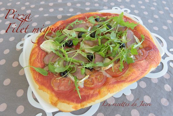 Pizza chèvre et filet mignon séché