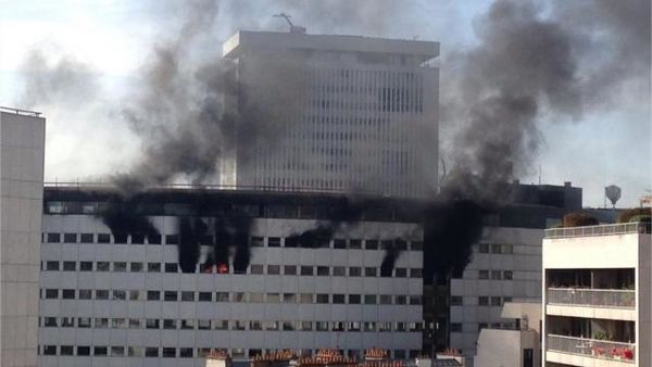 Un violent incendie a la maison de la Radio