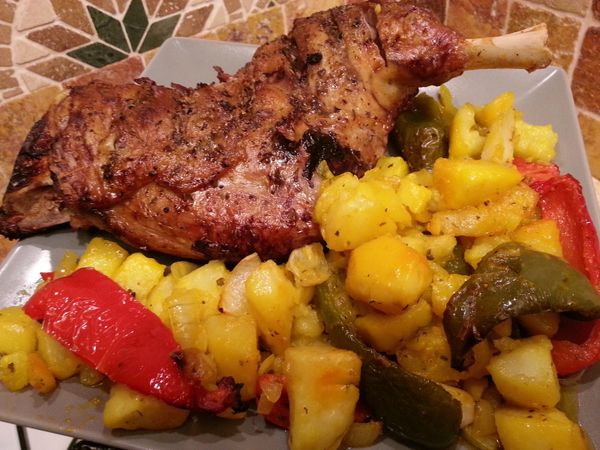 épaule d'agneau et ses légumes