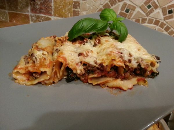 les cannellonis au bœuf et épinard