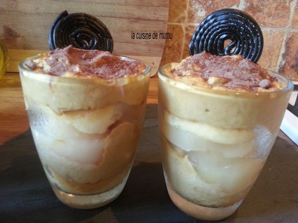 tiramisu à la réglisse et à la poire