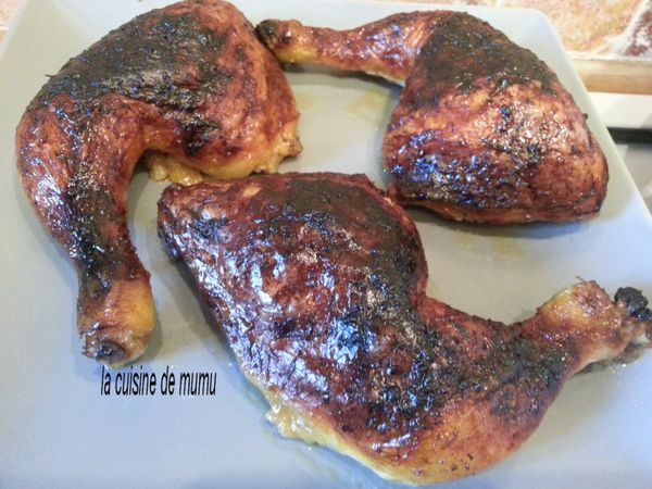 les cuisses de poulet au miel, citrons....