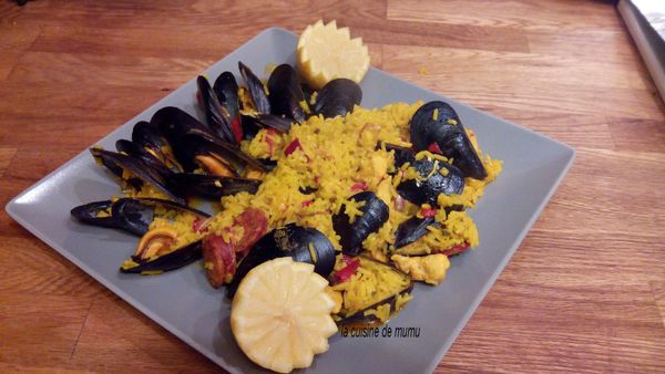 le poulet aux moules ,façon paella
