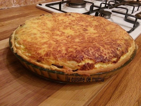 la tarte aux poireaux et aux oignons