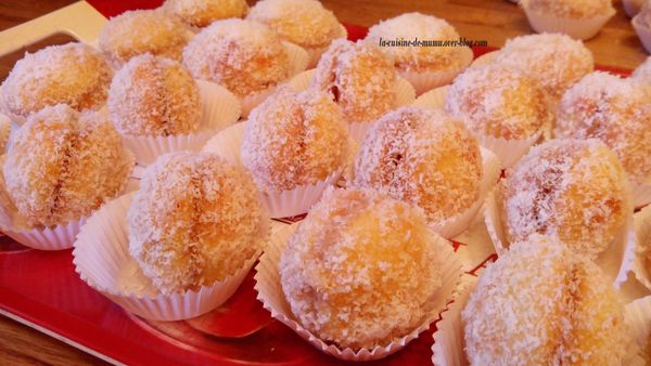 les boules noix de coco ou boules de neige