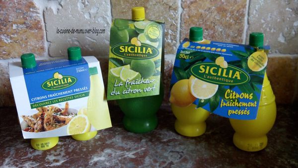 mon partenaire sicilia , jus de citron jaune et vert
