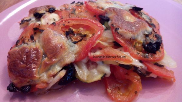 le gratin aux légumes du soleil et à la mozzarella