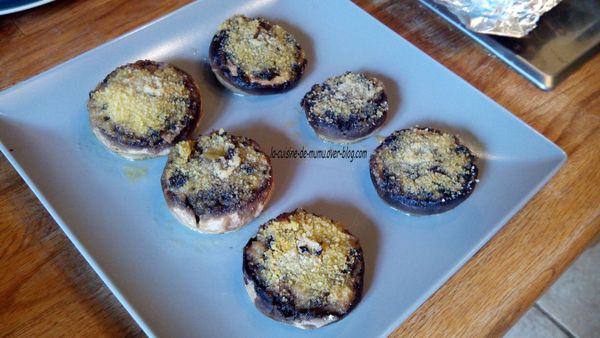 les champignons farcis au foie gras