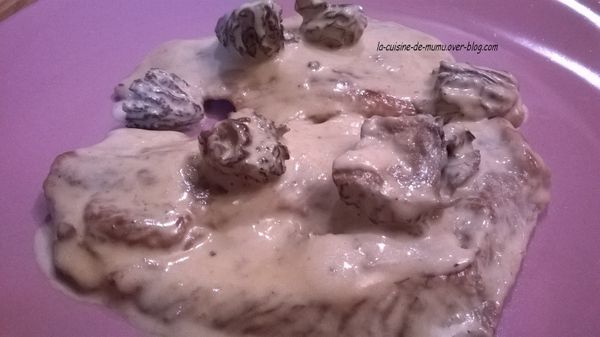 Les escalopes de veau aux morilles