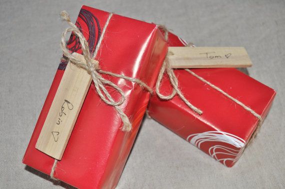 Etiquettes de Noël en bois