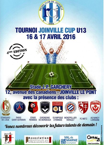 Joinville-le-Pont : Tournoi " Joinville Cup U13 " ce week-End.