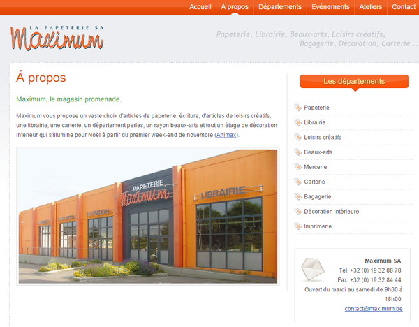 Point de vente : Librairie Maximum.