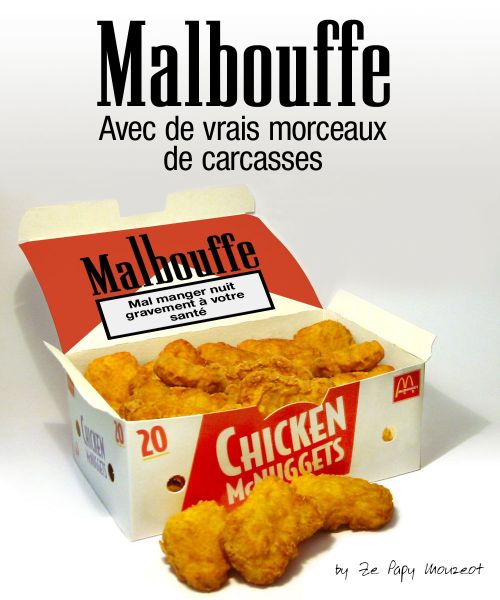En endommageant l'estomac, la malbouffe…