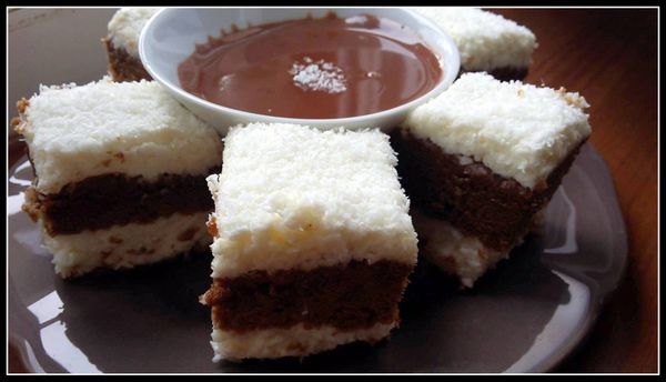 Moelleux au chocolat et mousse coco