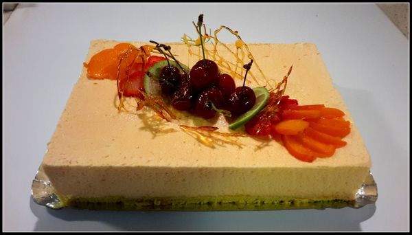 Bavarois aux pêches