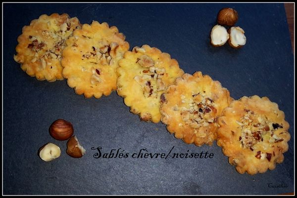 Sablés chèvre/noisette