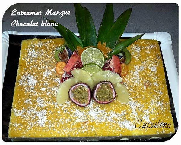 Entremet Mangue/Chocolat blanc