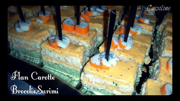 Flan Carottes, Brocolis et Surimi