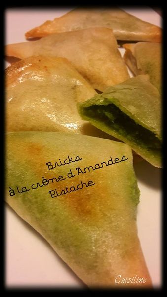 Bricks à la crème d'Amandes et Poire/chocolat