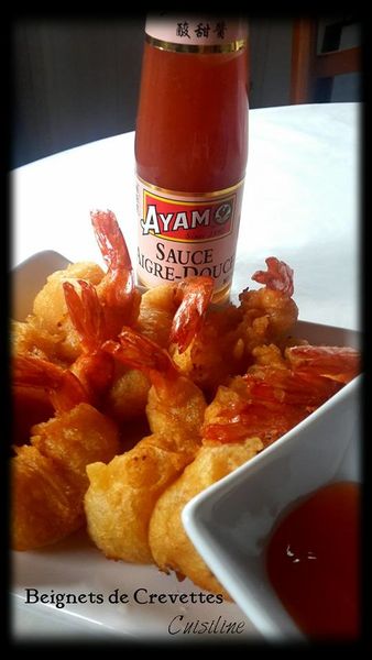 Beignets de Crevettes (pâte à beignets à la pâte de Curry jaune)