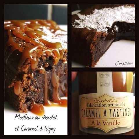 Moelleux coulant chocolat et Caramel d Isigny