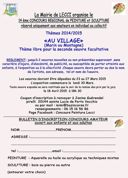 Concours de peinture (Corse-2A)