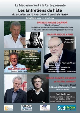Six-Fours/Le Brusc : Les Entretiens de l'été avec Jean-François Kahn