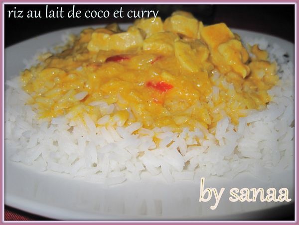Riz au lait de coco et pate de curry